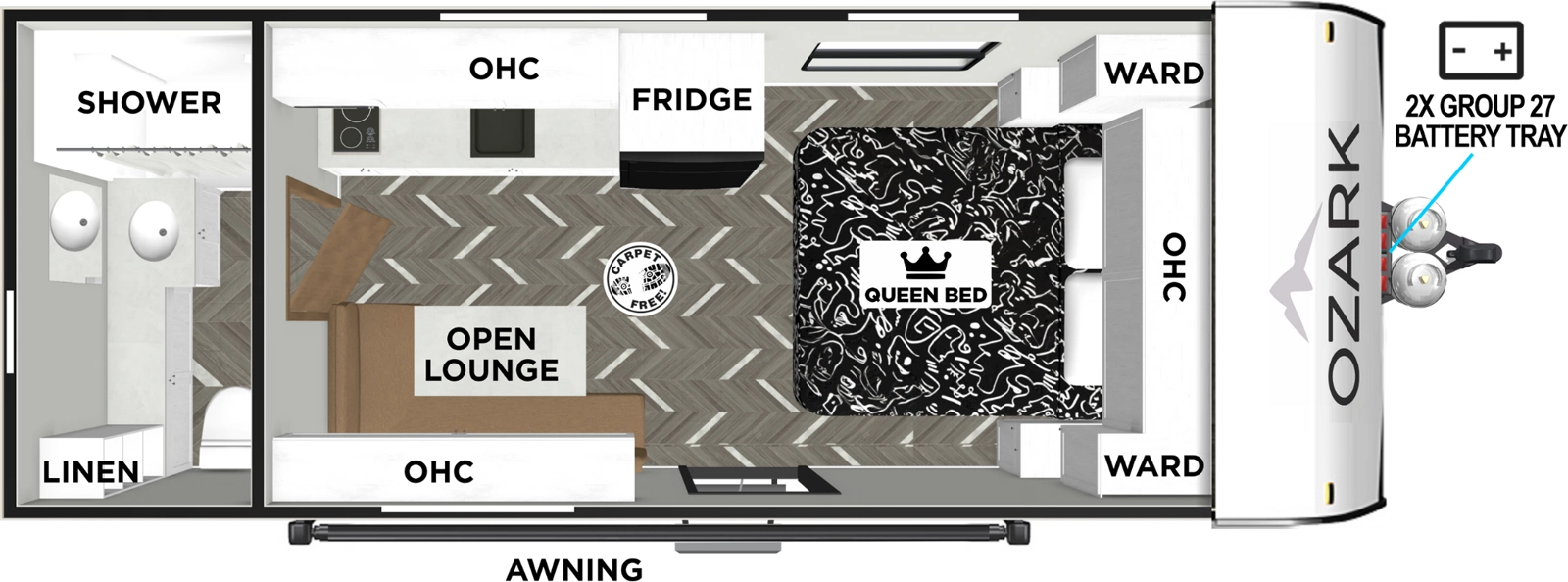 Ozark 1610FBLE Floorplan